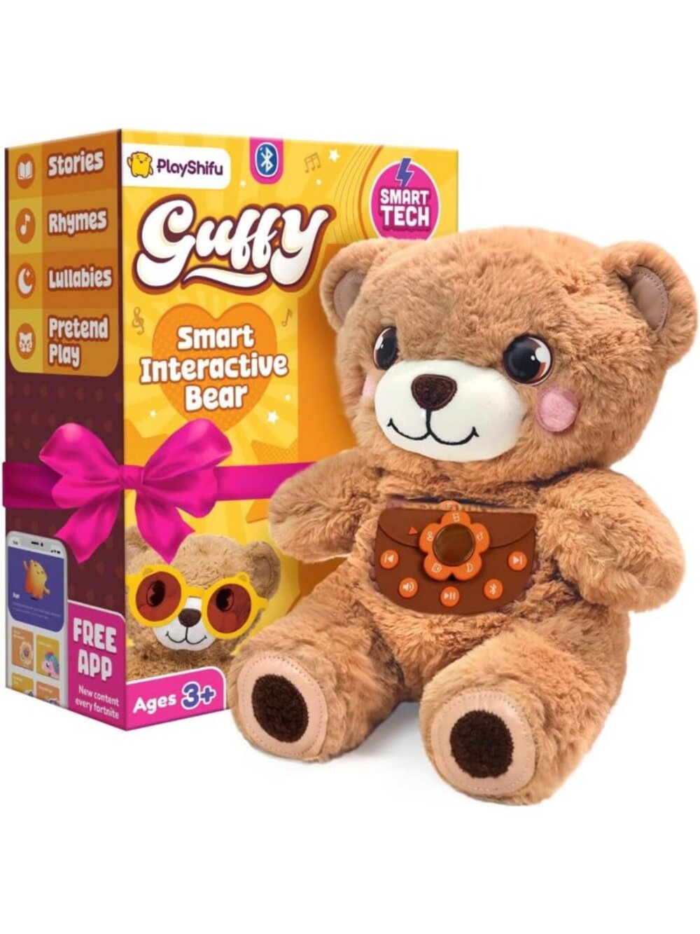 Interactive Plush Toy for Kids 3-5 | Calming Breathing, Stories & Lullabies
